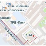 Карта зала айкидо Сенная